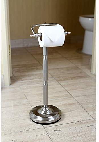 Toilet Paper Holder (Brushed Nickel) Modern Contemporary Brass - Diamond Home USA