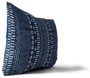 MISC Mud Cloth Lumbar Pillow by 14x20 Blue Geometric Southwestern Cotton Single Removable Cover