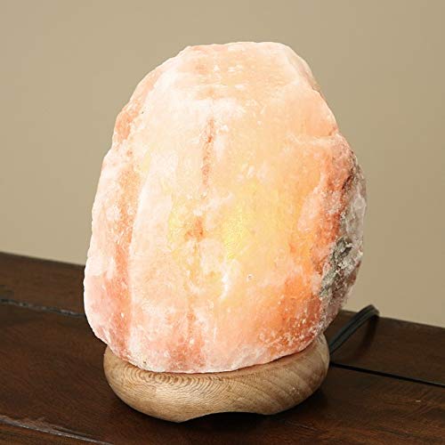 Natural Himalayan Salt Lamp Wood Base Authentic Himilian Salt Lamp Natural Shaped Hymilain Crystal Rock Salt Lamp Night Lamp Rest Relaxation Positive