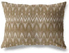 MISC Chevron Lumbar Pillow by Michelle 14x20 Gold Geometric Transitional Cotton Single Removable Cover