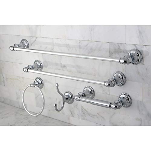 5piece Bathroom Set Chrome Accessories Silver Barn