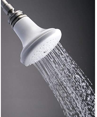 Victorian Ceramic Brushed Nickel 5 inch Shower Head Grey