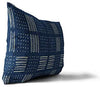 Mud Cloth Lumbar Pillow by Accent Blue 12x16 Southwestern Geometric Cotton One Removable Cover