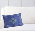 Bright Indigo Lumbar Pillow by Accent Blue 12x16 Southwestern Geometric Cotton One Removable Cover