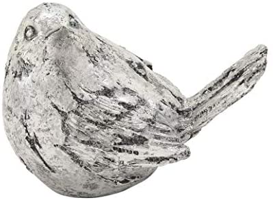 Stream Polystone Gold Bird 8 inch 6 inch (Set 2) Black Silver Farmhouse Acacia Resin Wood - Diamond Home USA