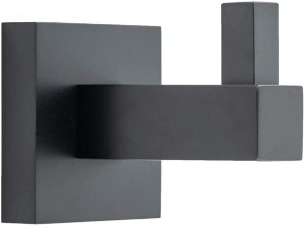 Set 2 Hooks Matte Black Metal - Diamond Home USA