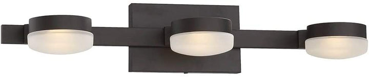 3 Light Oil Rubbed Bronze Led Bath Vanity Light Brown Modern Contemporary Metal Includes Hardware - Diamond Home USA