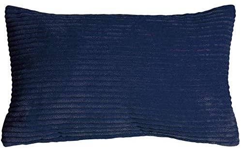 Wide 12x20 Dark Blue Throw Stripe Modern Contemporary