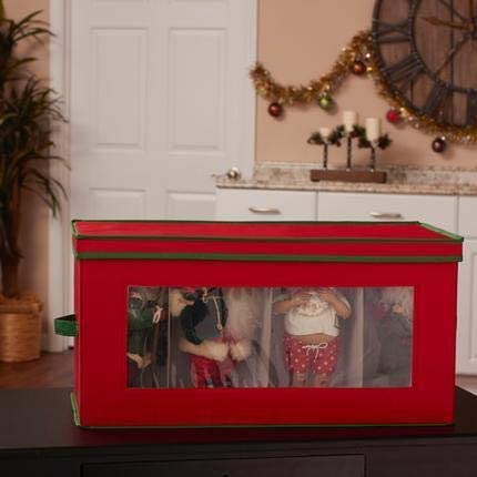 Figurine Holiday Vision Storage Box Chest Green Red