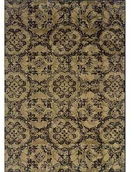 Transitional Area Rug 3'10" X 5'5" Grey Floral Botanical