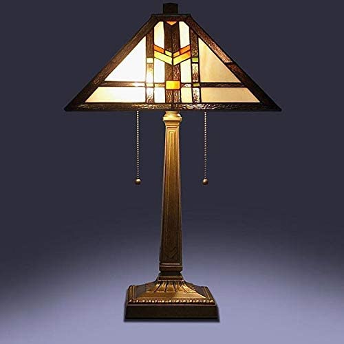 Brown Bronze Table Lamp 23" Handcrafted Reading Light