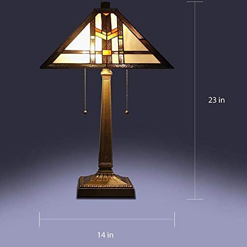 Brown Bronze Table Lamp 23" Handcrafted Reading Light Metal Accent Desk Lamp Unique Bedroom Living Room