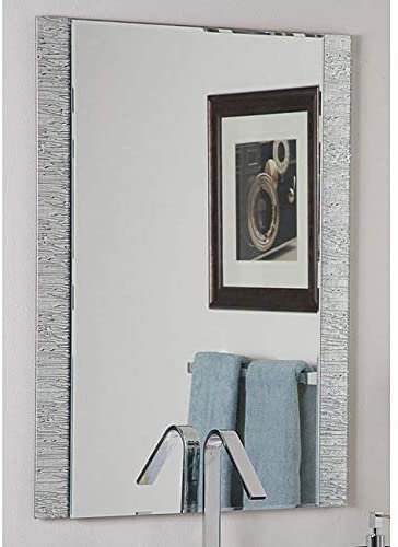 Frameless Molten Wall Mirror Silver /n Modern Contemporary