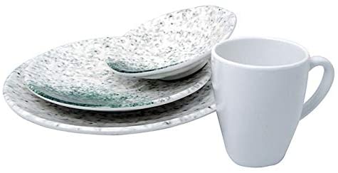 UKN 4 Piece Dinner Set Casual Round 4 Piece Dishwasher Safe