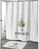 Oh Christmas Tree Shower Curtain by 71x74 Black Green White Graphic Quotes Sayings Modern Contemporary Polyester
