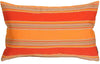 Salsa 12x20 Outdoor Pillow Red Stripe Modern Contemporary Acrylic One Removable Cover Uv Resistant