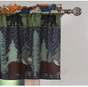 Black Bear Lodge Window Valance Color Wildlife Rustic 100% Polyester Lined