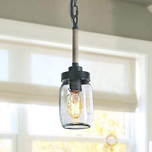 Mason Jar Chandelier Rustic Glass Pendant Lighting