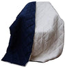 Cozy Soft Quilted Fleece Like Throw Blue Solid Color Victorian Fleece Microfiber