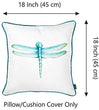 Dragonfly Throw Pillow Cover Color Animal Polyester Removable