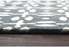 Unknown1 Hand Tufted Trellis Wool Grey Rug (5' X 8') 5' 8' Casual Transitional Rectangle Contains Latex Handmade Stain Resistant