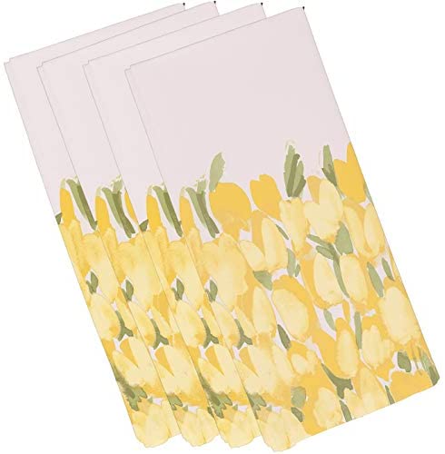 Tulip Blossom Arrangement 22 Inch Floral Napkin (Set 4)