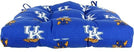 MISC Wildcats Indoor/Outdoor Seat Cushion Patio D 20" X 2 Tie Backs 3" Blue Text Polyester Uv Resistant