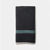 Unknown1 Laundered Linen Charcoal/Aqua Towels 20x30 Set 2 Grey Farmhouse