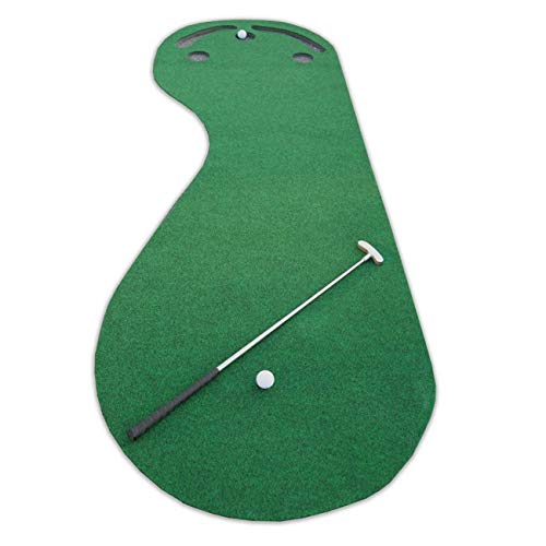 3' x 9' Golf Putting Green Par 3 Golfing Mat Practice Surface Putters Clubs Sport Ball Activity Stroke Lifelike Durable Equipment Plastic