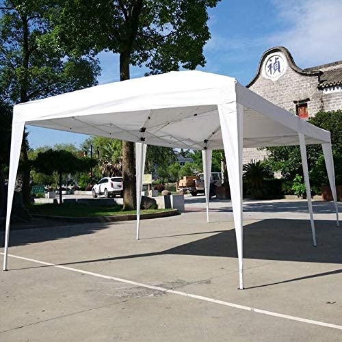 19 6 Foot Outdoor Pop Up Canopy Camping Waterproof Folding Tent White Includes Carry Bag