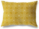 MISC Lumbar Pillow by Michelle 14x20 Yellow Geometric Transitional Cotton Single Removable Cover