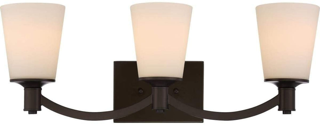 3 Light Vanity Brown Traditional Metal Bronze Includes