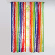 Learning Linens Brainwaves 84 Inch Rod Pocket Rainbow Curtain Color Stripe Kids Teen Microfiber