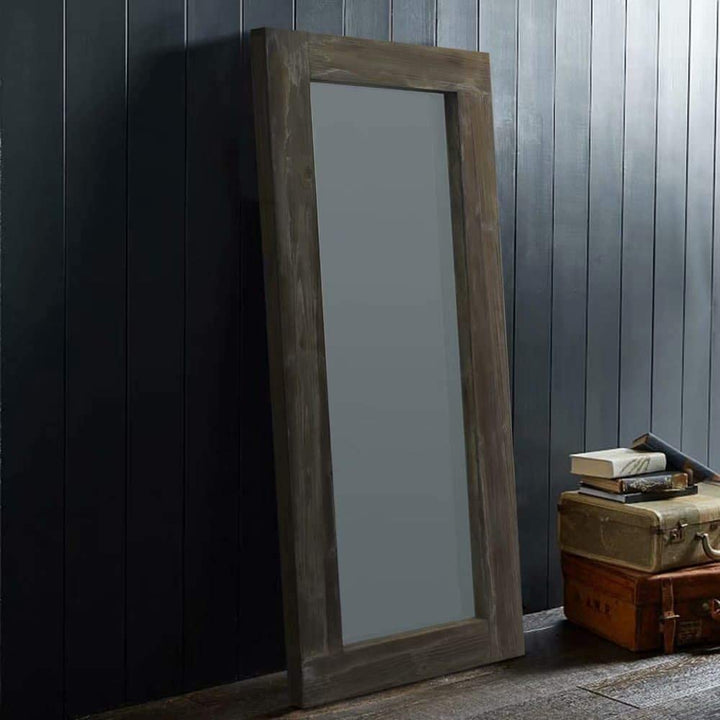 American Farmhouse Full Length Floor Mirror Hollow Wood