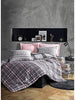 UKN Sports Blush Gray Full Size Duvet Cover Set | Pink Solid Color Casual Cotton 4 Piece