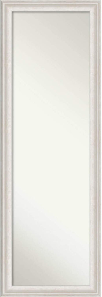 Trio White Wash Silver Door Mirror Full Length Handmade Includes Hardware