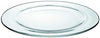European Glass Round Dinner Plates 11" Diameter S/6 Clear Solid Modern Contemporary 6 Piece Dishwasher Safe
