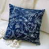 18 inch Indoor/Outdoor Coastal Beach Home South Seas Nautical Navy Blue Throw Pillow (Set 2) Off White Graphic Sports Bohemian Eclectic Polyester Two