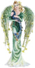 Unknown1 9 25" h Green Angel Fairy Peacock Statue Fantasy Decoration Figurine Polyresin