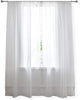 UKN Solid Sheer Rod Pocket Window Curtain 52" Width X 84" Length White Modern Contemporary Polyester Thermal