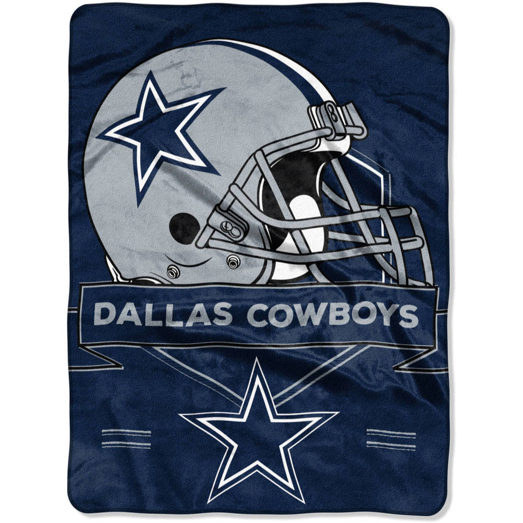 NFL Cowboys Raschel Throw Blanket 60 X 80 Inches Football Themed Bedding Sports Patterned Team Logo Fan Merchandise Athletic Team Spirit Fan Blue
