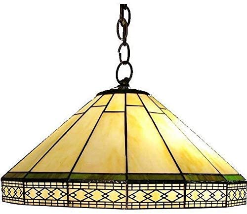 Tiffany Roman Hanging Lamp Yellow Tiffany Traditional Copper Glass Metal