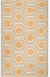 MISC Hand Woven Yellow Wool Area Rug 8' X 11' Brown Geometric Transitional Rectangle Latex Free Handmade