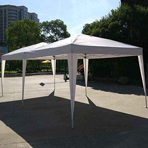 19 6 Foot Outdoor Pop Up Canopy Camping Waterproof Folding Tent White Includes Carry Bag - Diamond Home USA