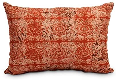 14 X 20 Inch Orange/Rust Decorative Abstract Outdoor Throw