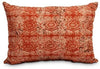 14 X 20 Inch Orange/Rust Decorative Abstract Outdoor Throw Pillow Orange Transitional Polyester