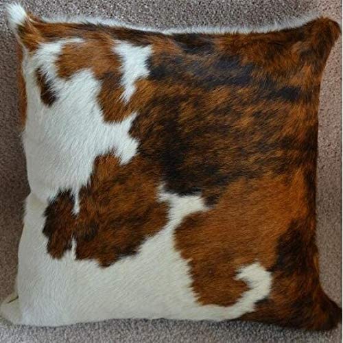 Tricolor Cowhide Pillows Case Color Animal Leather Single Handmade
