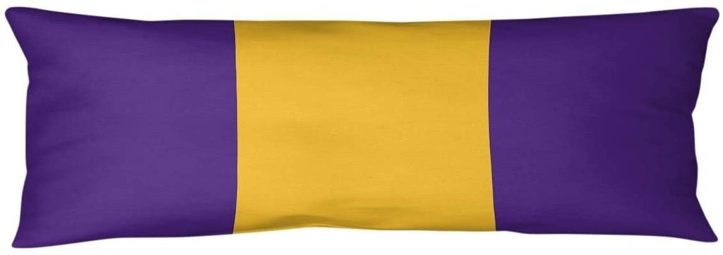 Minnesota Football Stripes Body Pillow (W/rmv Insert) Purple Graphic Modern Contemporary Fleece Microfiber Single Removable Cover