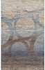 Wellington Eroded Circles Brown/Blue Area Rug (3'3"x5'3") Brown Geometric Ombre Mid Century Modern Contemporary Polypropylene Contains Latex Stain