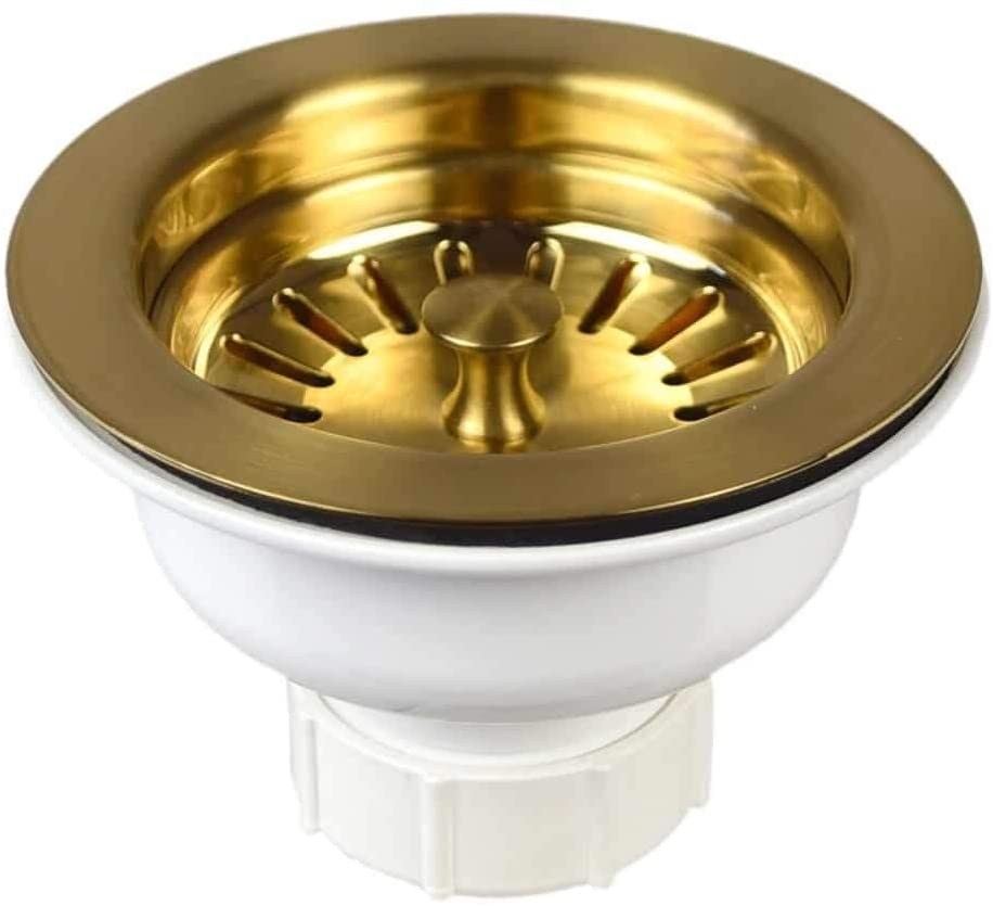 Brushed Gold 3 5" Basket Strainer Brass